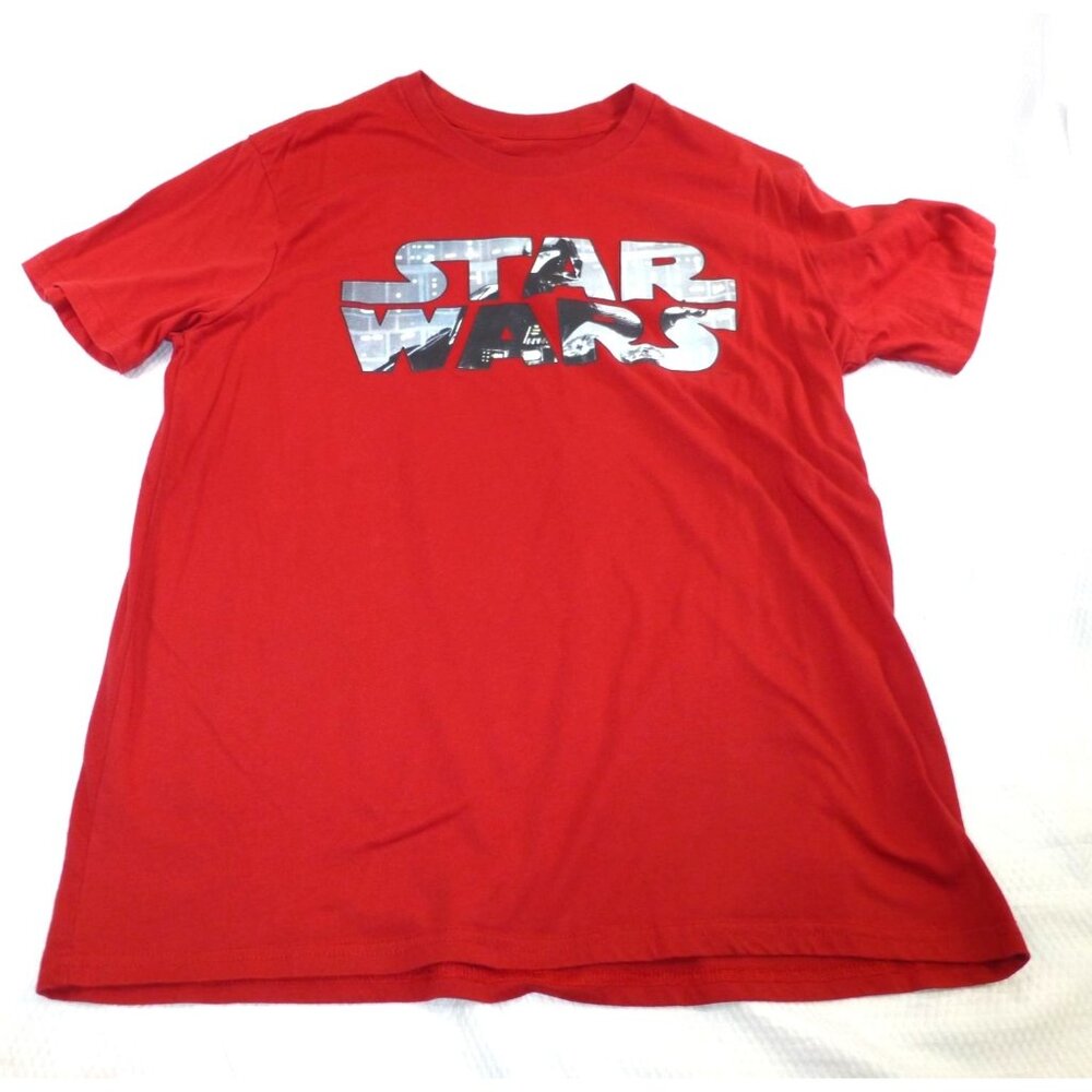Star Wars Spell Out Darth Vader Red Graphic T-Shirt XL Cotton/Polyester‎